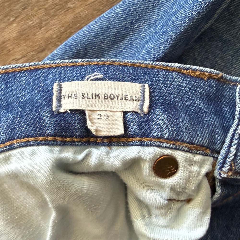 Madewell Women's The Slim Walton Wash Boyjean, Indigo Blue,25 - Picture 3 of 13